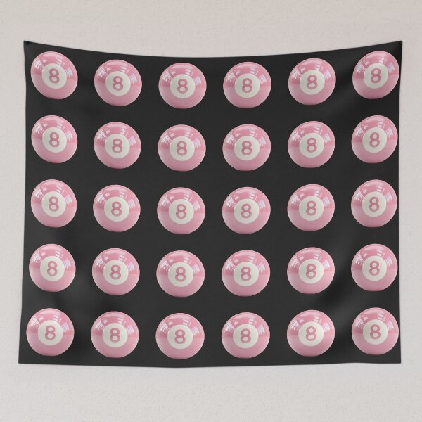 Item preview, Pink 8 Ball Billiard Aesthetic Art designed and sold by jianina-alondra.