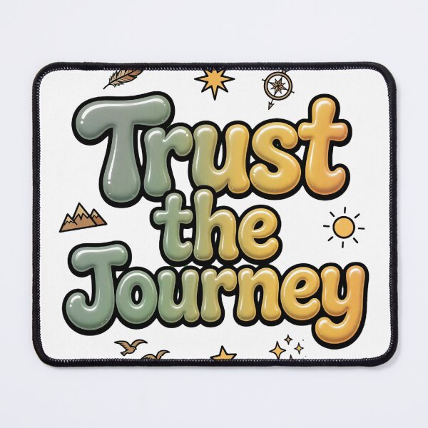 Item preview, Trust the Journey Sage Green Mustard Yellow Boho Mountain Compass Retro Quote designed and sold by AuraVibesArts .