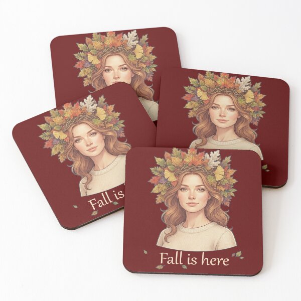 Item preview, Fall Is Here Autumn Aesthetic Girl Leaf Crown Sweater Weather Art designed and sold by Evelashop.