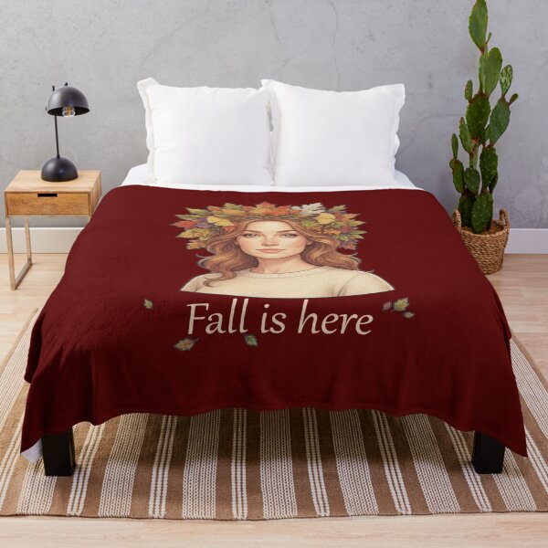 Item preview, Fall Is Here Autumn Aesthetic Girl Leaf Crown Sweater Weather Art designed and sold by Evelashop.