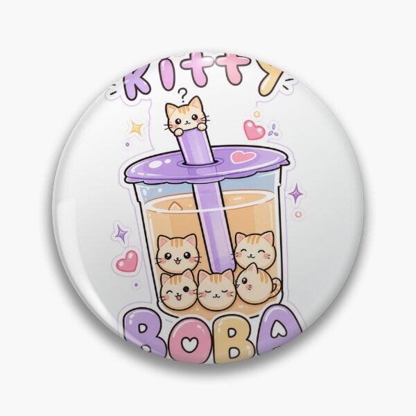 Item preview, Boba tea cat designed and sold by Kitty-and-Cat.
