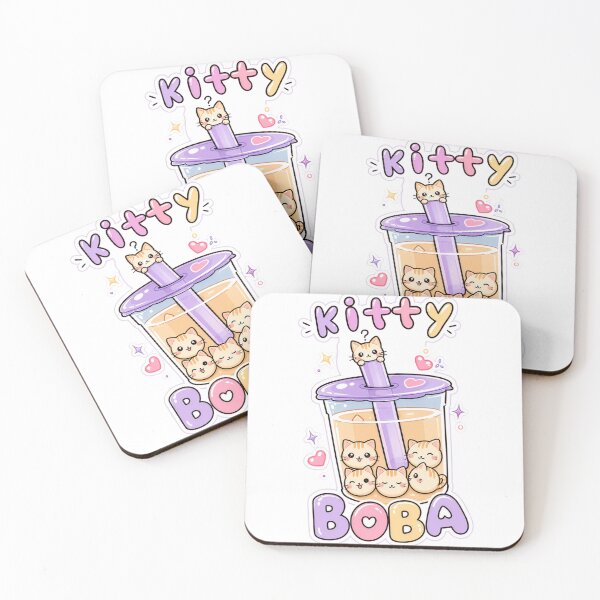 Item preview, Boba tea cat designed and sold by Kitty-and-Cat.
