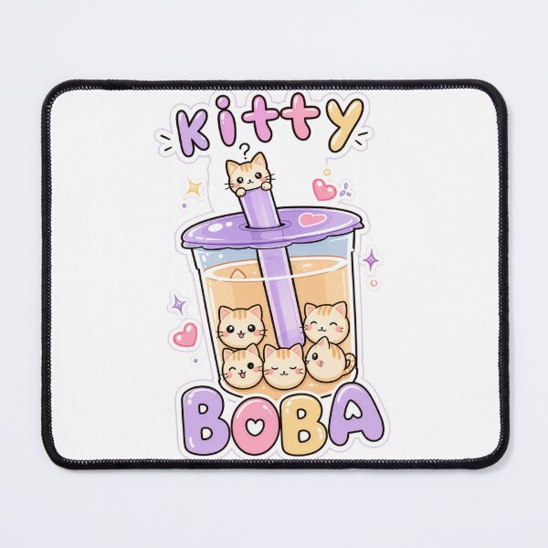 Item preview, Boba tea cat designed and sold by Kitty-and-Cat.