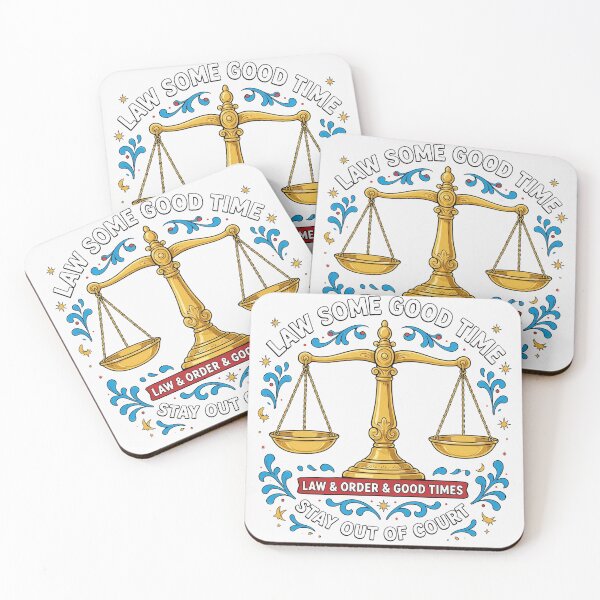 Item preview, Lawyer scales of justice with witty typography designed and sold by DVerse Studio.