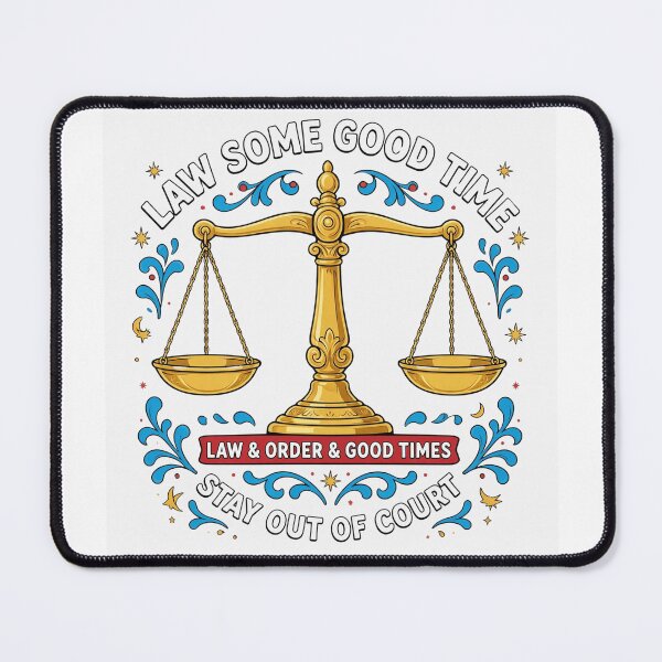 Item preview, Lawyer scales of justice with witty typography designed and sold by DVerse Studio.