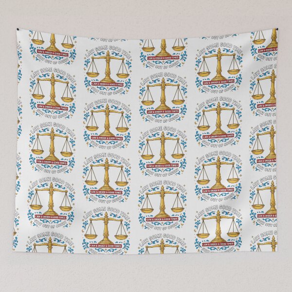 Item preview, Lawyer scales of justice with witty typography designed and sold by DVerse Studio.