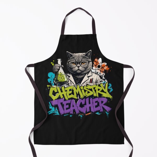 Item preview, Chemistry Teacher British Shorthair Cat Graffiti Street Art T-Shirt | Funny Science Professor Cat STEM Teacher Gift designed and sold by illeN-Art-World.