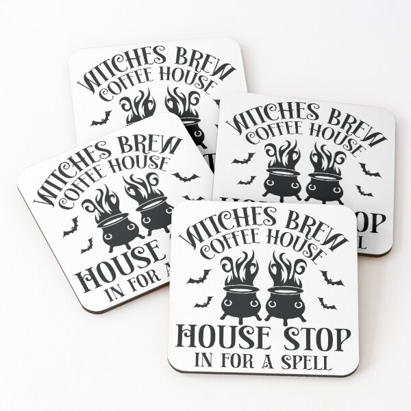 Item preview, Witches Brew Coffee House Stop In For A Spell - Autumn Halloween Vibes Quote designed and sold by FuzionRaptor.