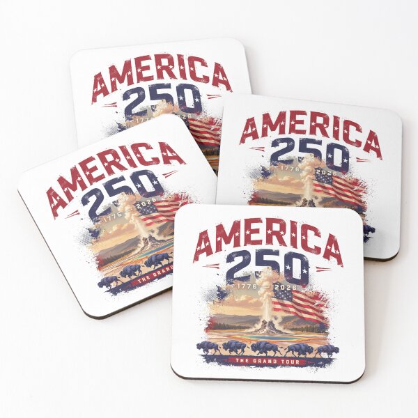 Item preview, America 250 Yellowstone Old Faithful 1776-2026 Vintage USA Tee v3 designed and sold by DarylWelsh2024.