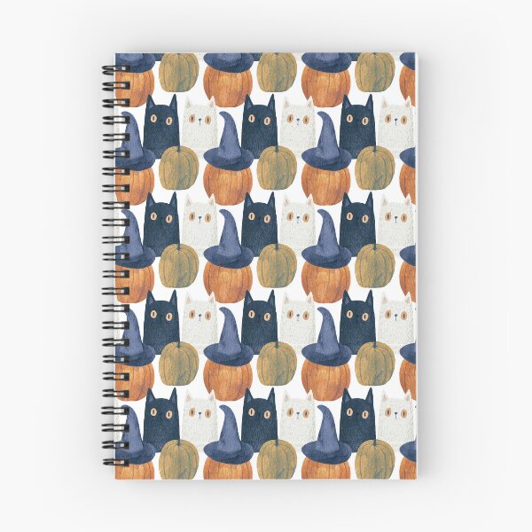 Item preview, Charming Witchy Cats & Fall Harvest Pumpkin Print designed and sold by TJ Art and Camera.
