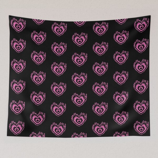 Item preview, Layered Aesthetic Black & Pink Burning Hearts designed and sold by CamilasPrints.