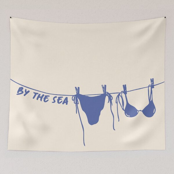 Item preview, Blue Bikini Clothesline By The Sea designed and sold by mauikauai.