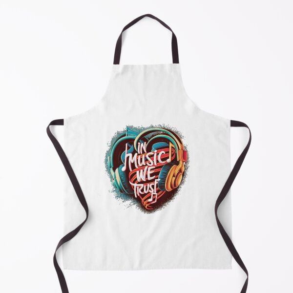 Item preview, In Music We Trust Heart Headphones Typography designed and sold by cotton candy lover.