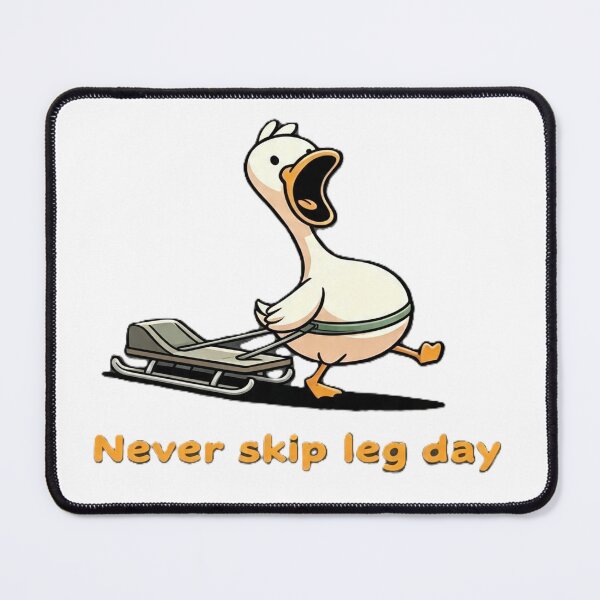 Item preview, Funny Duck Gym Sled Pull - Never Skip Leg Day Art designed and sold by ZINO WORLD.