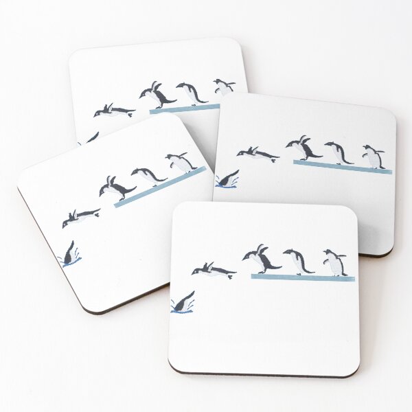 Item preview, Playful Penguin Dive Watercolor Illustration | Cute Antarctic Bird Art designed and sold by Gbriel3.