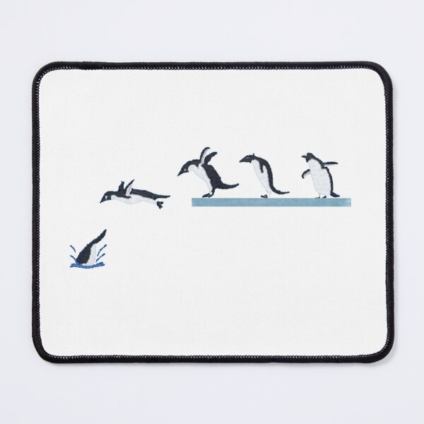 Item preview, Playful Penguin Dive Watercolor Illustration | Cute Antarctic Bird Art designed and sold by Gbriel3.