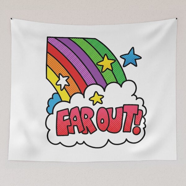 Item preview, Far Out Retro Rainbow Pop Art designed and sold by Deviant Logic Design.