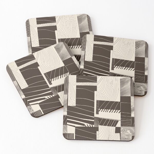 Item preview, Chocolate Brown Modern Abstract Geometric Pattern designed and sold by Aniko Tulipan.