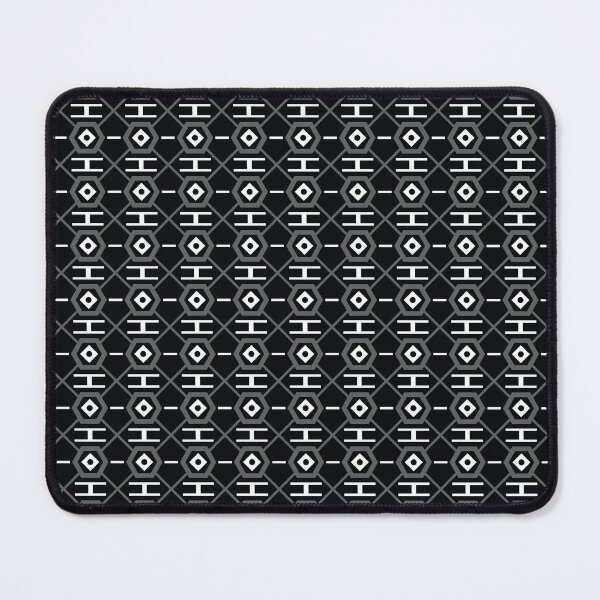 Item preview, Black and White Hexagon Lattice Geometric Seamless Pattern designed and sold by mrhighsky.