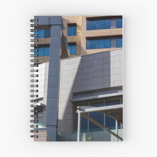 Item preview, Modern Urban Architecture Facade With Blue Windows, Geometric Lines, Light And Shadow Play On Concrete designed and sold by Nmallia.