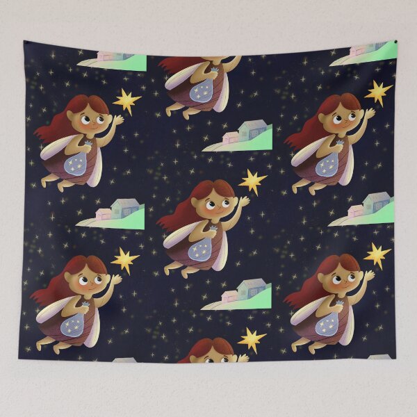 Item preview, Little Star Collector Fairy at Night designed and sold by Pryhozha.