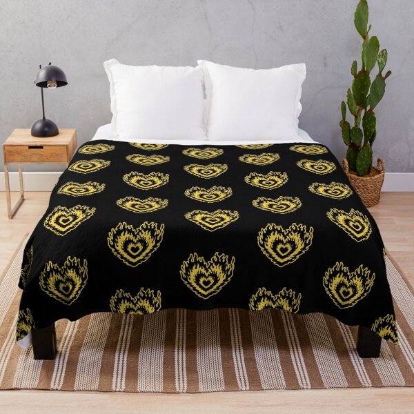 Item preview, Layered Aesthetic Black & Yellow Burning Hearts designed and sold by CamilasPrints.