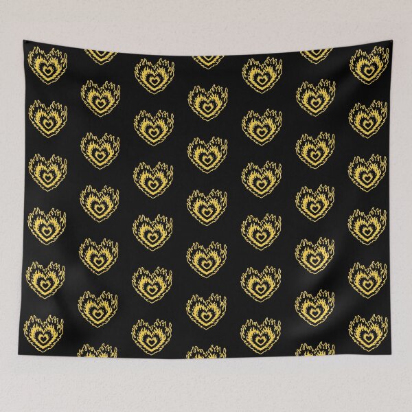 Item preview, Layered Aesthetic Black & Yellow Burning Hearts designed and sold by CamilasPrints.