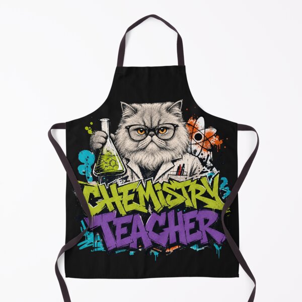 Item preview, Chemistry Teacher Persian Cat Graffiti Street Art T-Shirt | Funny Science Professor Cat STEM Teacher Gift designed and sold by illeN-Art-World.