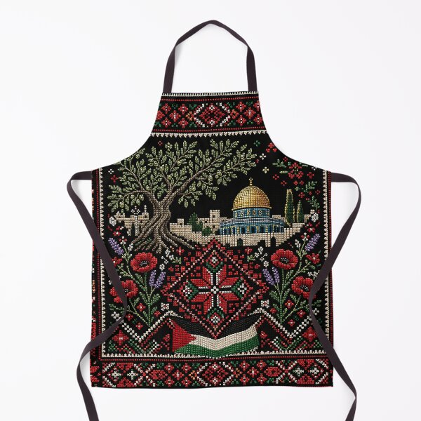 Item preview, Palestinian Tatreez Embroidery | Traditional Folk Cross Stitch Pattern designed and sold by BrainCurves.