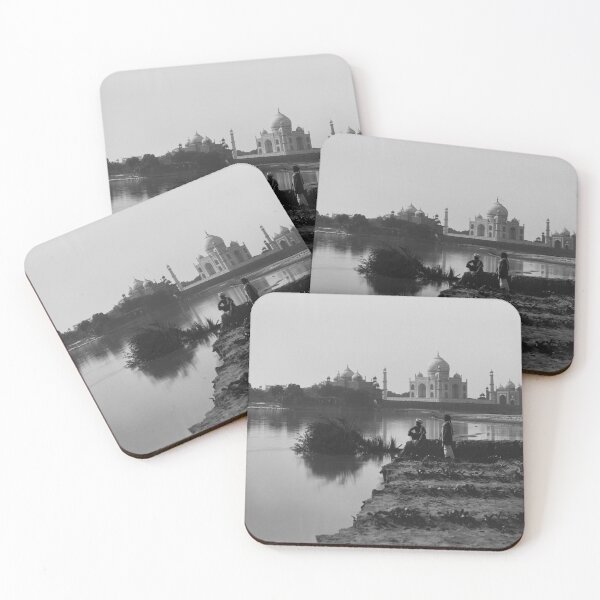 Item preview, Magnificent 1870 vintage Taj Mahal, Agra, from the north vantage point albumen silver print black and white photograph designed and sold by Astrid Arkhangelsky.