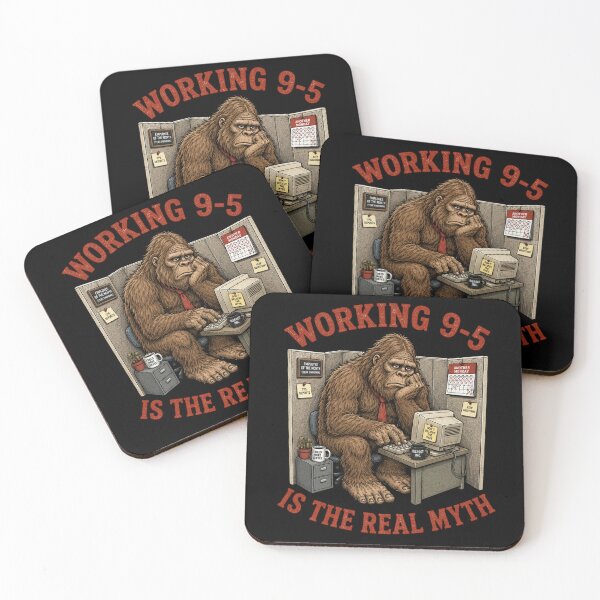Item preview, Funny Bigfoot Office Cubicle Retro Vintage Work Meme designed and sold by W&RParadise.