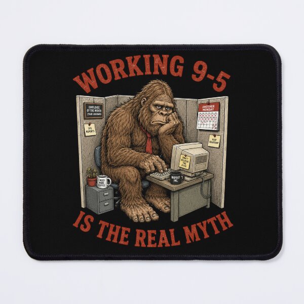 Item preview, Funny Bigfoot Office Cubicle Retro Vintage Work Meme designed and sold by W&RParadise.