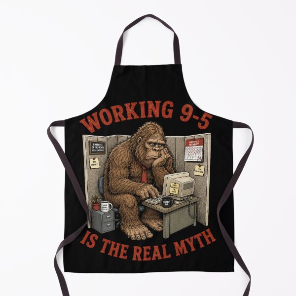 Item preview, Funny Bigfoot Office Cubicle Retro Vintage Work Meme designed and sold by W&RParadise.