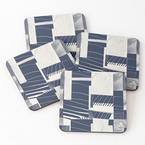 Item preview, Navy Blue Modern Abstract Geometric Pattern designed and sold by Aniko Tulipan.