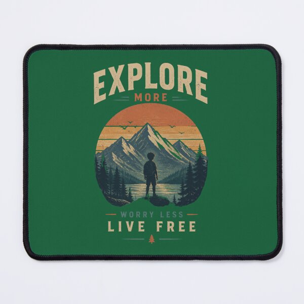 Item preview, Live Free, Explore More, Worry Less Typography designed and sold by Mattigiov.