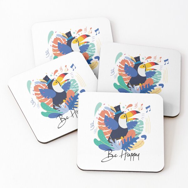 Item preview, Be Happy Toucan Tropical Bird Art designed and sold by AhinoraArtShop.
