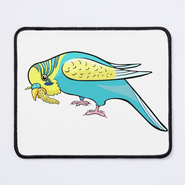 Item preview, Cute Budgie with Twig in Beak Art designed and sold by OrPolly.