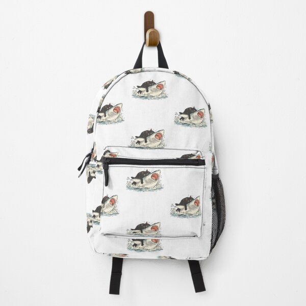 Item preview, Funny Fat Black Cat Riding a Shark designed and sold by Gbriel3.