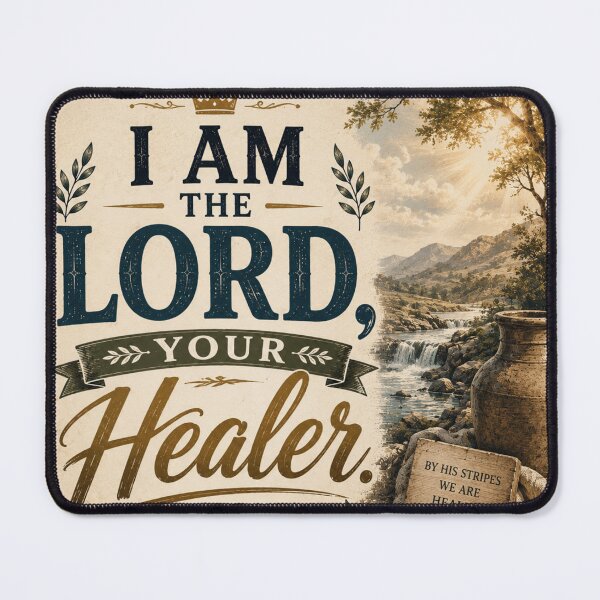 Item preview, I Am the Lord Your Healer - Exodus 15:26 | Christian Medical Art | Bible Verse for Doctors Nurses | Faith Healthcare Gift designed and sold by Obinne.