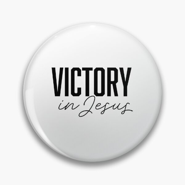 Item preview, Victory In Jesus – Christian Faith Typography T-Shirt Design designed and sold by CrossCrafted.