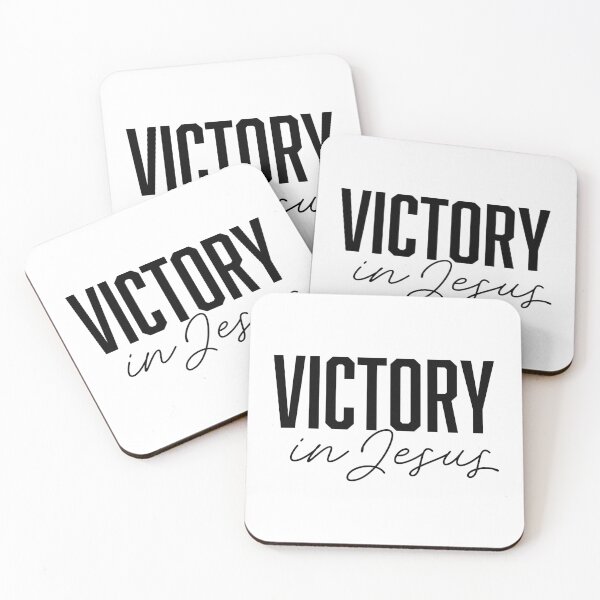 Item preview, Victory In Jesus – Christian Faith Typography T-Shirt Design designed and sold by CrossCrafted.