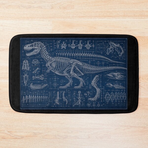 Item preview, T-Rex Blueprint | Engineering Dinosaur Patent Art Print designed and sold by GSizzle1.