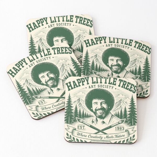 Item preview, Happy Little Trees Bob Ross Vintage Nature Engraving Art designed and sold by karamram.