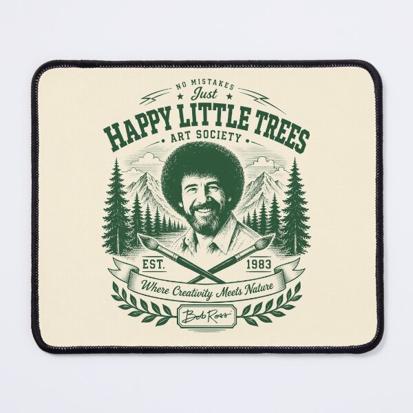 Item preview, Happy Little Trees Bob Ross Vintage Nature Engraving Art designed and sold by karamram.