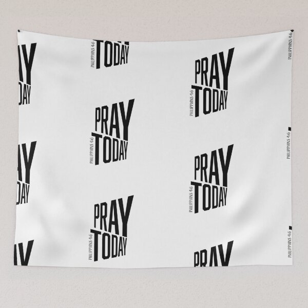 Item preview, Pray Today – Christian Faith Typography T-Shirt Design designed and sold by CrossCrafted.