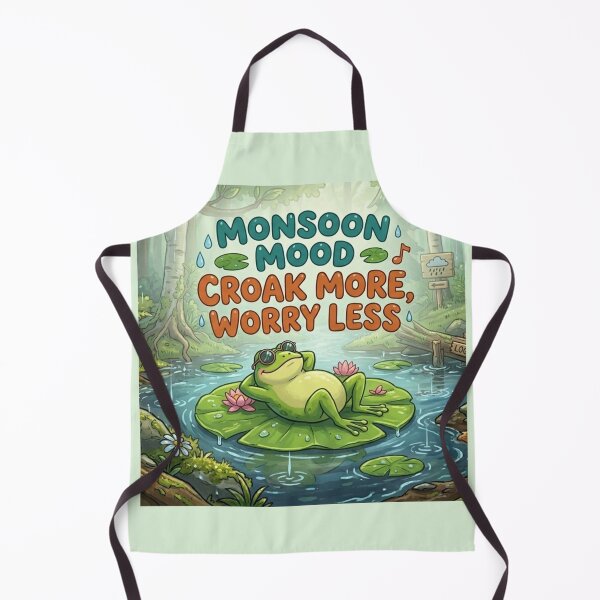 Item preview, Monsoon Mood Croak More Worry Less Frog Art designed and sold by Safe Haven Pets.