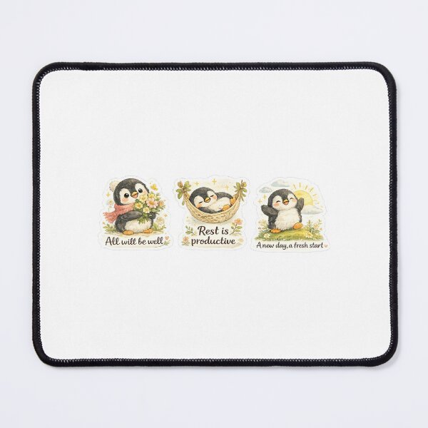 Item preview, Set of three stickers - positive penguin designed and sold by Krachtvanjehart.