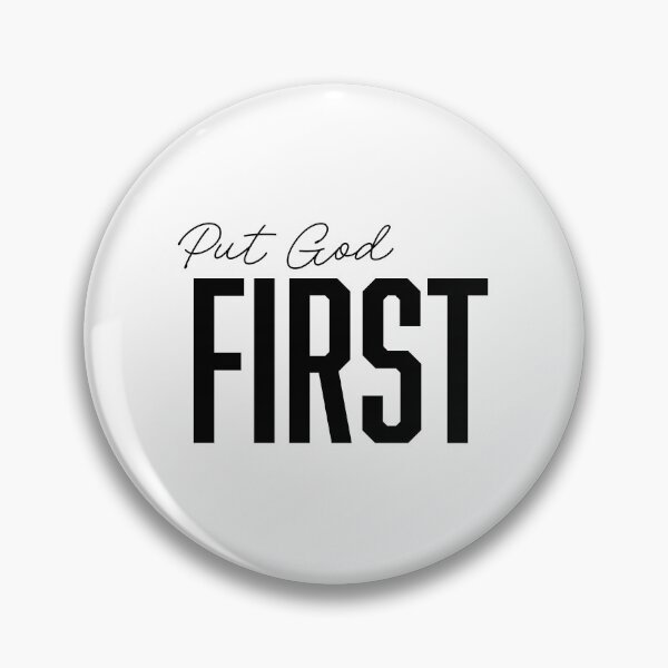 Item preview, Put God First – Christian Faith Typography T-Shirt Design designed and sold by CrossCrafted.