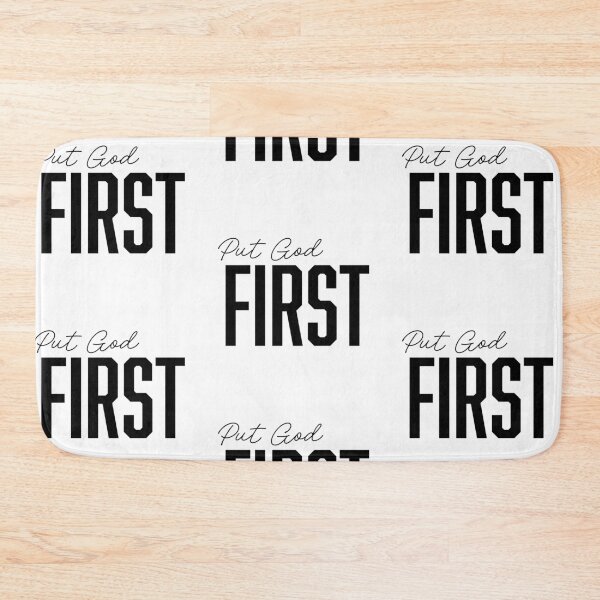 Item preview, Put God First – Christian Faith Typography T-Shirt Design designed and sold by CrossCrafted.