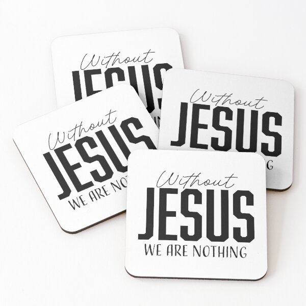 Item preview, Without Jesus We Are Nothing – Christian Faith Typography T-Shirt Design designed and sold by CrossCrafted.